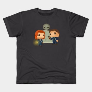 Fox Mulder and Dana Scully Funko pop Kids T-Shirt